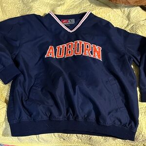 Pro Player Navy and Orange Auburn V-Neck Pullover